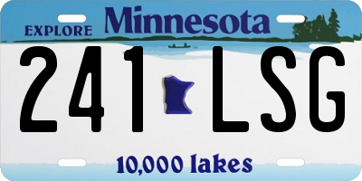 MN license plate 241LSG
