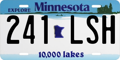 MN license plate 241LSH
