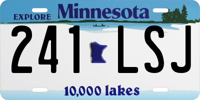 MN license plate 241LSJ