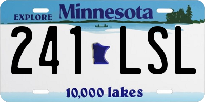 MN license plate 241LSL