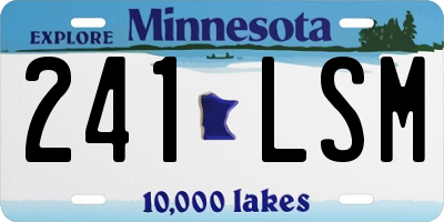 MN license plate 241LSM