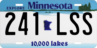 MN license plate 241LSS
