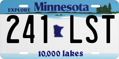 MN license plate 241LST