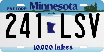 MN license plate 241LSV