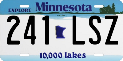 MN license plate 241LSZ