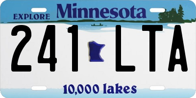 MN license plate 241LTA