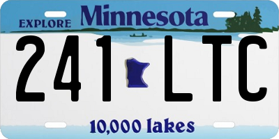 MN license plate 241LTC