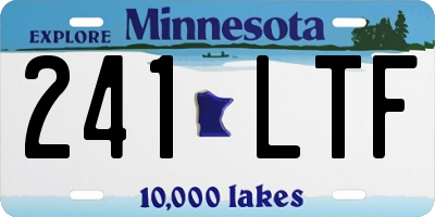 MN license plate 241LTF