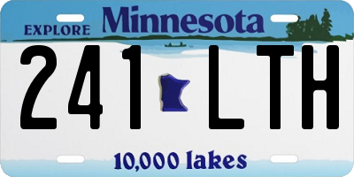 MN license plate 241LTH