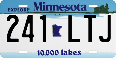 MN license plate 241LTJ