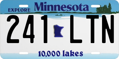 MN license plate 241LTN