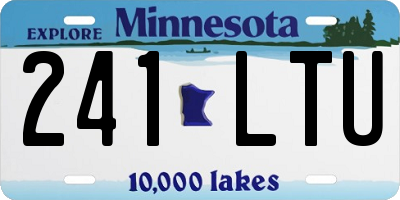 MN license plate 241LTU