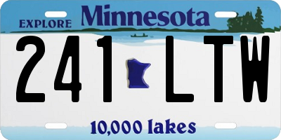 MN license plate 241LTW