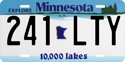 MN license plate 241LTY
