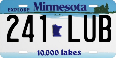 MN license plate 241LUB