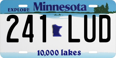 MN license plate 241LUD