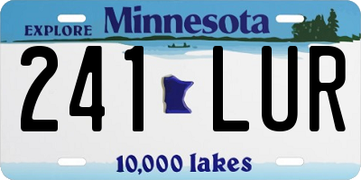 MN license plate 241LUR