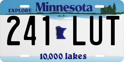 MN license plate 241LUT