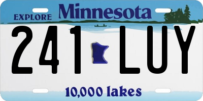 MN license plate 241LUY