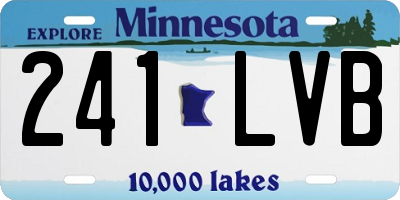 MN license plate 241LVB