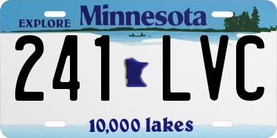 MN license plate 241LVC