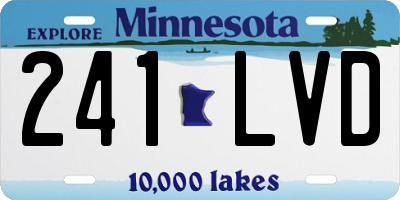 MN license plate 241LVD
