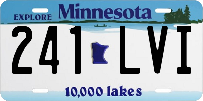 MN license plate 241LVI