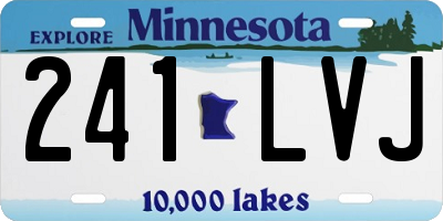 MN license plate 241LVJ