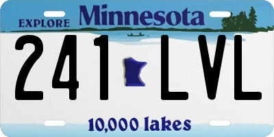 MN license plate 241LVL