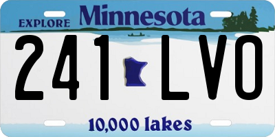 MN license plate 241LVO