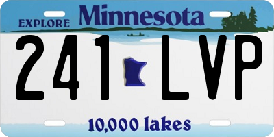 MN license plate 241LVP