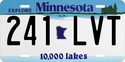 MN license plate 241LVT