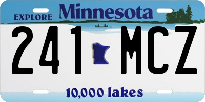 MN license plate 241MCZ