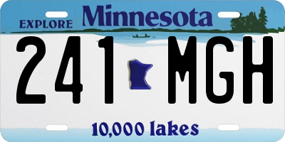 MN license plate 241MGH