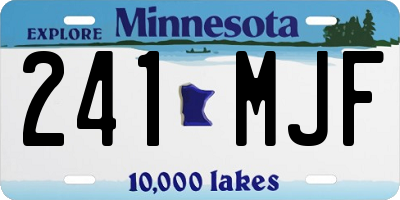 MN license plate 241MJF