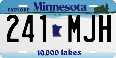 MN license plate 241MJH