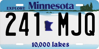 MN license plate 241MJQ
