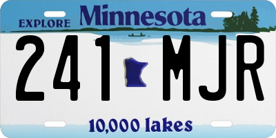 MN license plate 241MJR