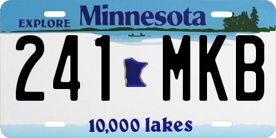 MN license plate 241MKB