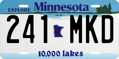 MN license plate 241MKD