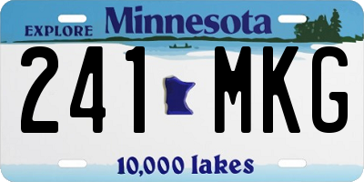 MN license plate 241MKG
