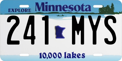 MN license plate 241MYS
