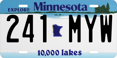 MN license plate 241MYW