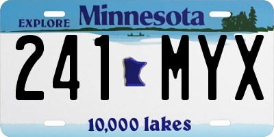 MN license plate 241MYX