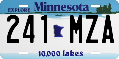 MN license plate 241MZA