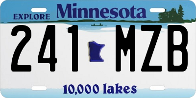 MN license plate 241MZB