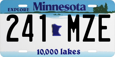 MN license plate 241MZE
