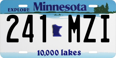 MN license plate 241MZI