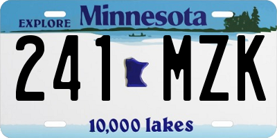 MN license plate 241MZK