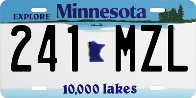 MN license plate 241MZL